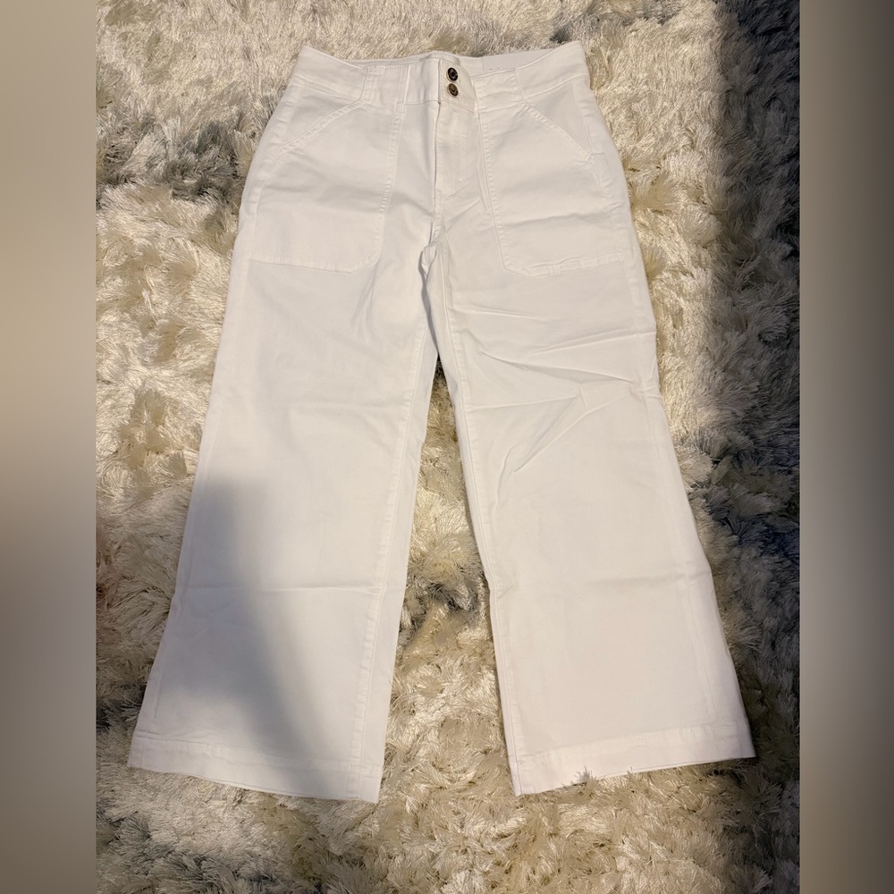 White House Black Market Crisp White Ankle Jeans